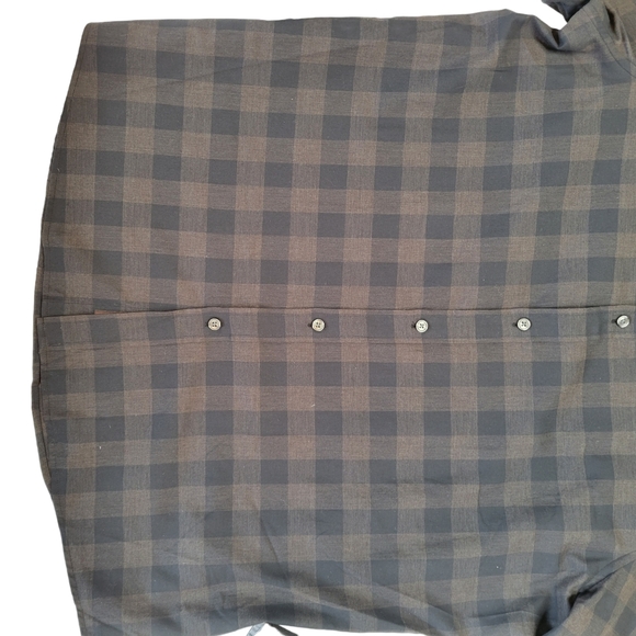 Michael Kors Classic Fit Long Sleeve Button Down Shirt Brown Plaid Lined ,XL - Picture 7 of 11